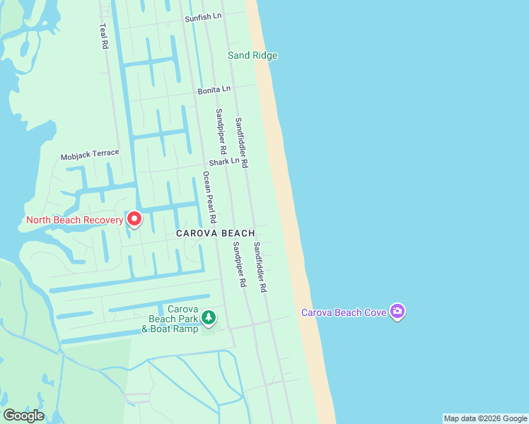 map of restaurants, bars, coffee shops, grocery stores, and more near 2139 Sandfiddler Road in Corolla