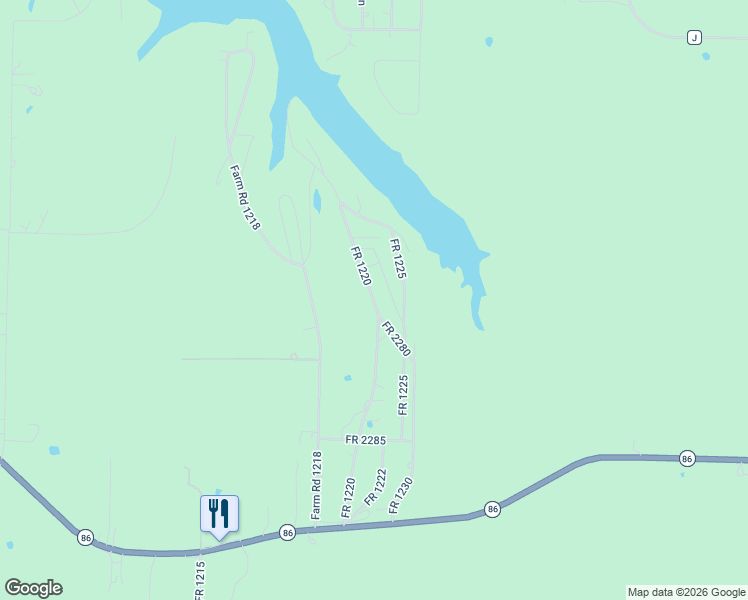 map of restaurants, bars, coffee shops, grocery stores, and more near Farm Road 1220 in Eagle Rock