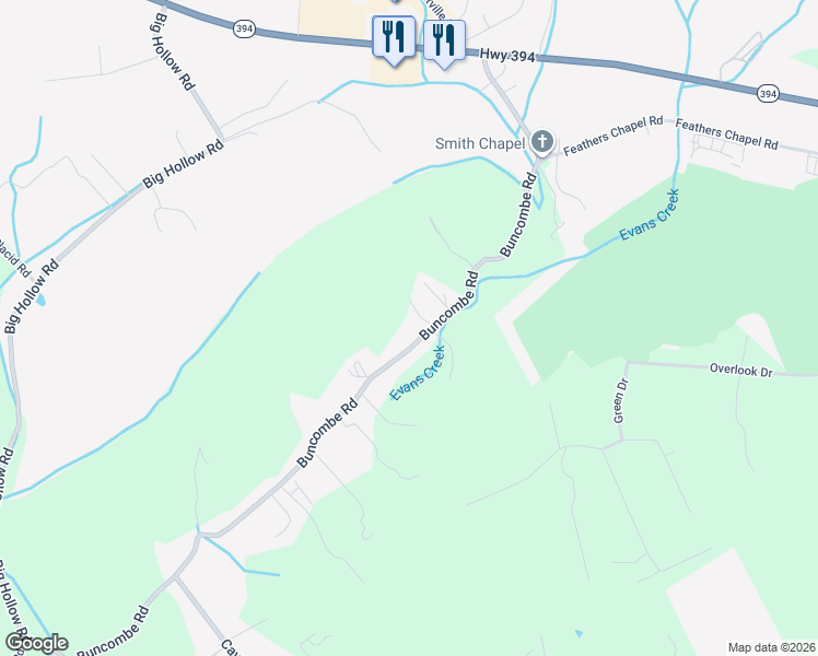 map of restaurants, bars, coffee shops, grocery stores, and more near 338 Buncombe Road in Blountville