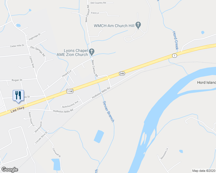 map of restaurants, bars, coffee shops, grocery stores, and more near 900 Holliston Mills Road in Church Hill
