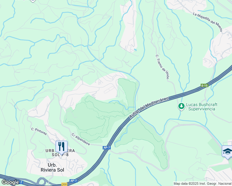 map of restaurants, bars, coffee shops, grocery stores, and more near 108 Calle Cartajima in Málaga