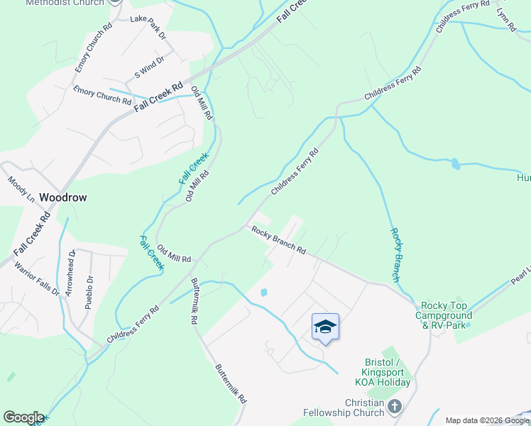 map of restaurants, bars, coffee shops, grocery stores, and more near 1413 Childress Ferry Road in Blountville