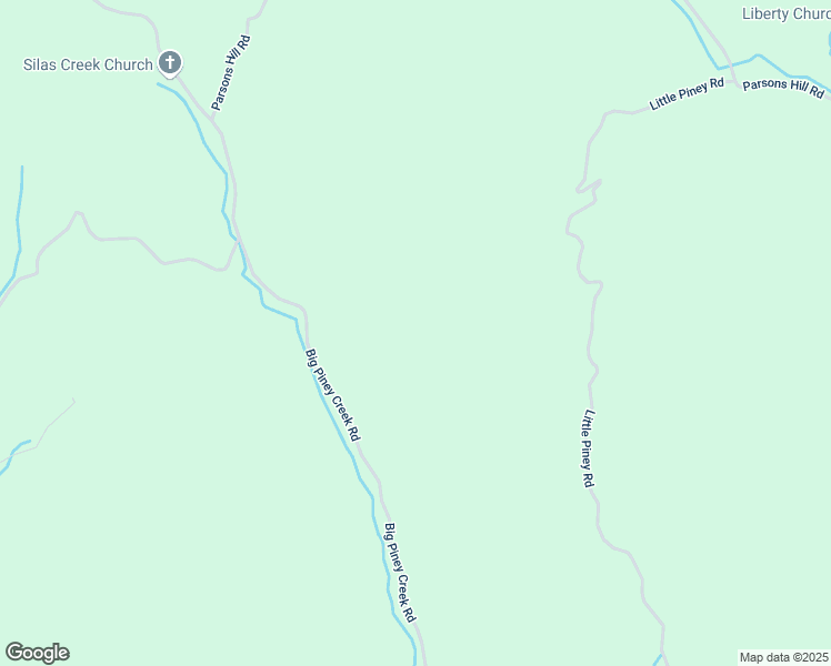 map of restaurants, bars, coffee shops, grocery stores, and more near 2403 Big Piney Creek Road in Lansing