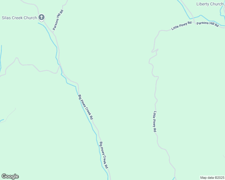 map of restaurants, bars, coffee shops, grocery stores, and more near 2403 Big Piney Creek Road in Lansing