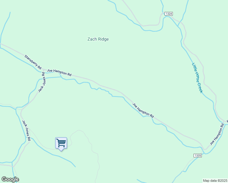 map of restaurants, bars, coffee shops, grocery stores, and more near 1223 Joe Hampton Road in Lansing
