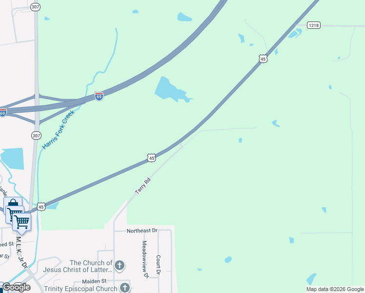 map of restaurants, bars, coffee shops, grocery stores, and more near 476 Terry Road in Fulton
