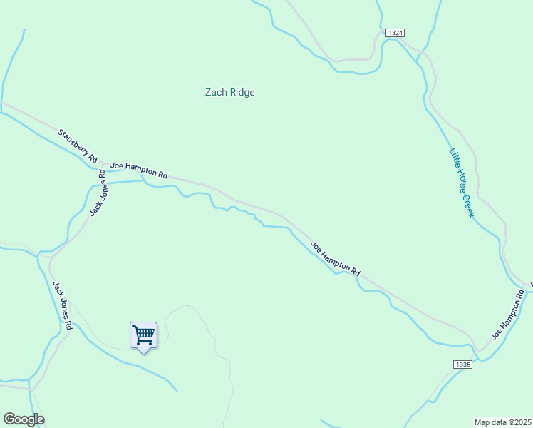 map of restaurants, bars, coffee shops, grocery stores, and more near 1223 Joe Hampton Road in Lansing