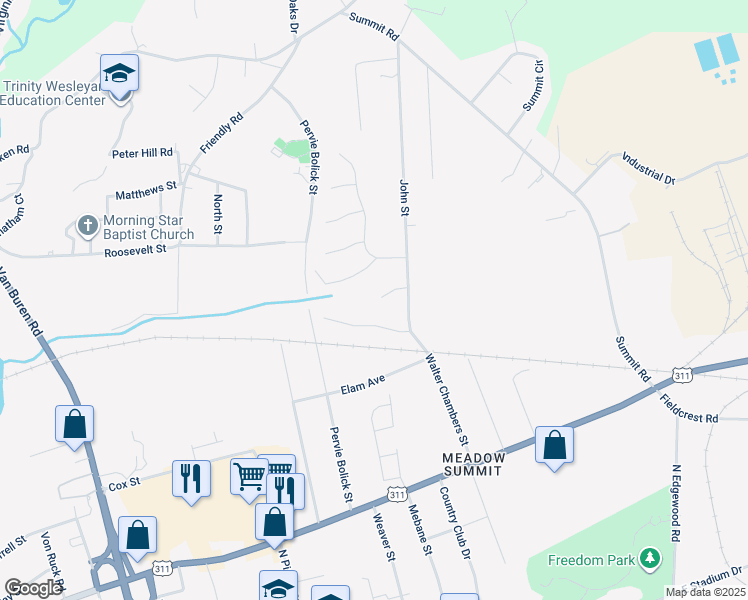 map of restaurants, bars, coffee shops, grocery stores, and more near 429 Belmont Court in Eden