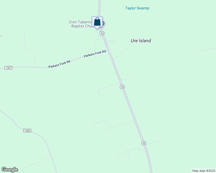 map of restaurants, bars, coffee shops, grocery stores, and more near Corapeake Hall Lane in Gates County