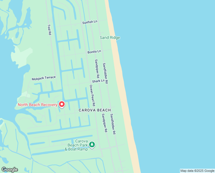 map of restaurants, bars, coffee shops, grocery stores, and more near 2159 Sandfiddler Road in Corolla