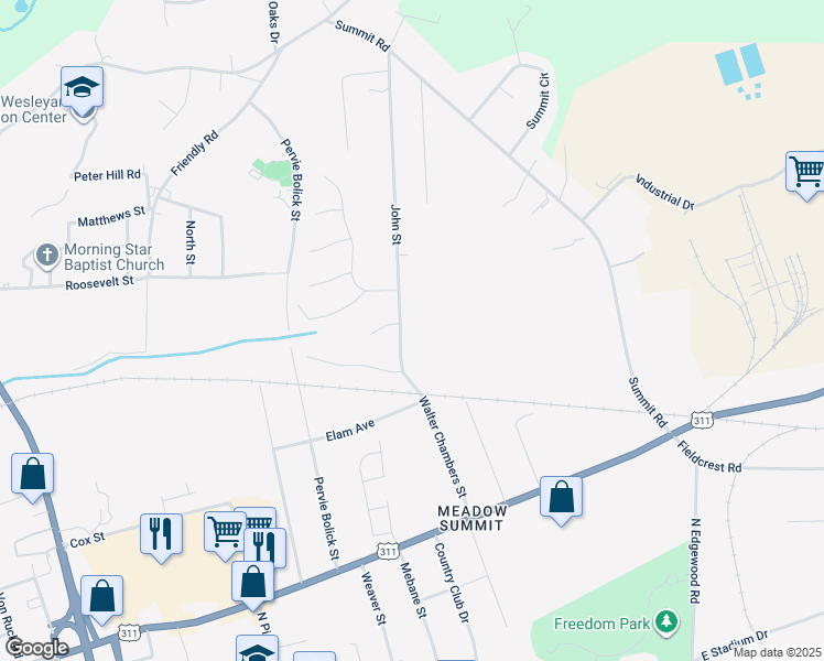 map of restaurants, bars, coffee shops, grocery stores, and more near in Stokesdale