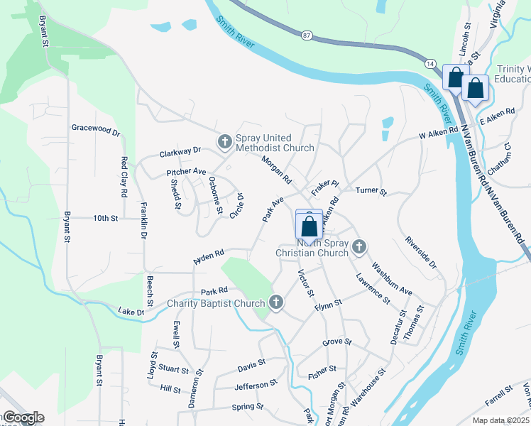 map of restaurants, bars, coffee shops, grocery stores, and more near 629 Park Avenue in Eden