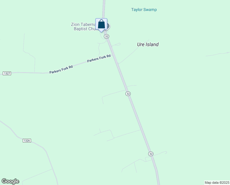 map of restaurants, bars, coffee shops, grocery stores, and more near Corapeake Hall Lane in Gates County