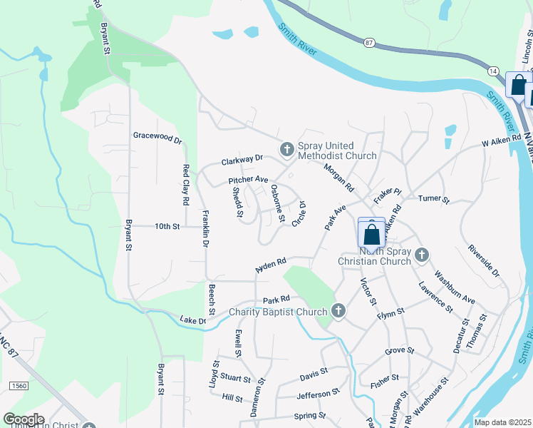map of restaurants, bars, coffee shops, grocery stores, and more near 707 Osborne Street in Eden