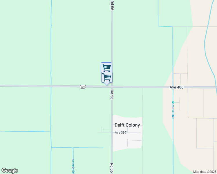 map of restaurants, bars, coffee shops, grocery stores, and more near 5598 Ave 400 in Dinuba