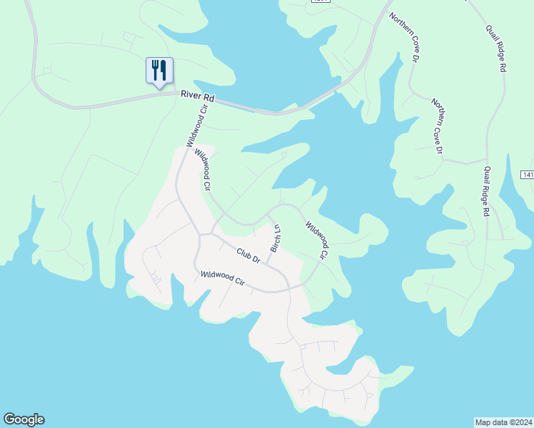 map of restaurants, bars, coffee shops, grocery stores, and more near Wildwood Circle in Littleton