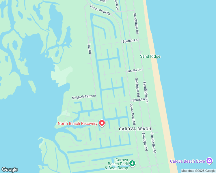 map of restaurants, bars, coffee shops, grocery stores, and more near 2184 Spot Rd in Corolla