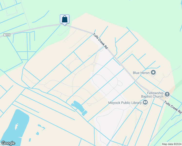 map of restaurants, bars, coffee shops, grocery stores, and more near 107 Farmridge Way in Moyock