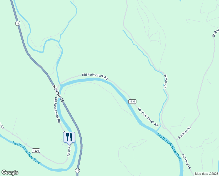 map of restaurants, bars, coffee shops, grocery stores, and more near 201-1261 Old Field Creek Road in Grassy Creek