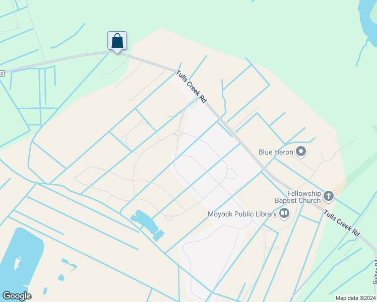 map of restaurants, bars, coffee shops, grocery stores, and more near 420 Campus Drive in Moyock