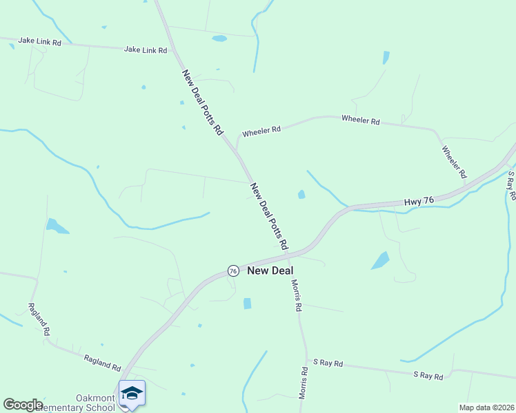 map of restaurants, bars, coffee shops, grocery stores, and more near 132 New Deal Potts Road in Cottontown