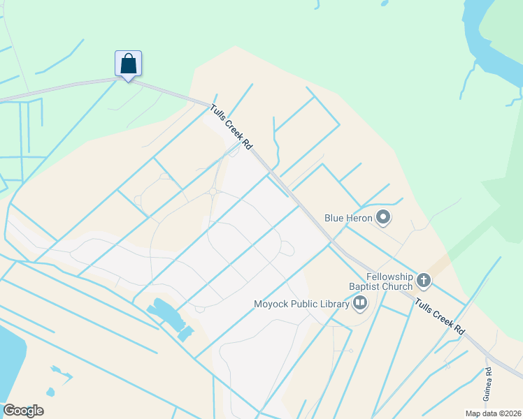 map of restaurants, bars, coffee shops, grocery stores, and more near 752 Tulls Creek Road in Moyock