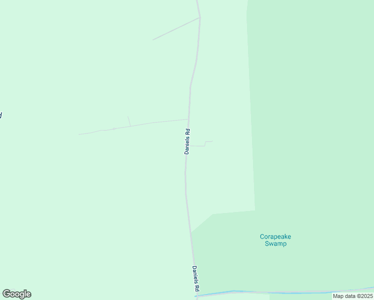 map of restaurants, bars, coffee shops, grocery stores, and more near Daniels Road in Corapeake