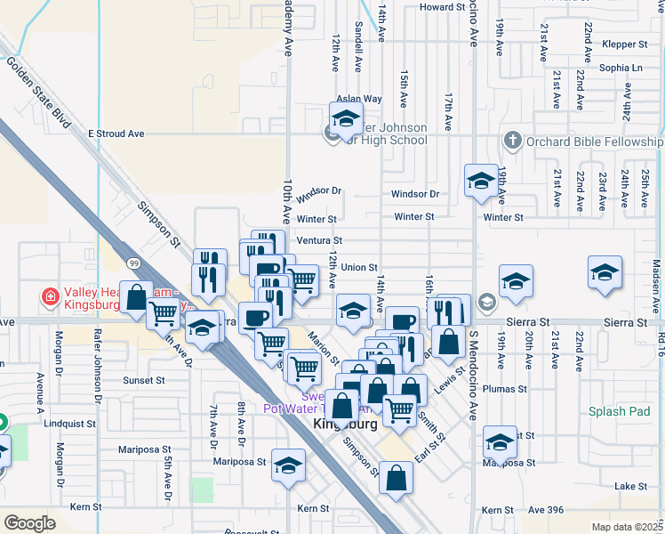 Union Street, Kingsburg CA Walk Score