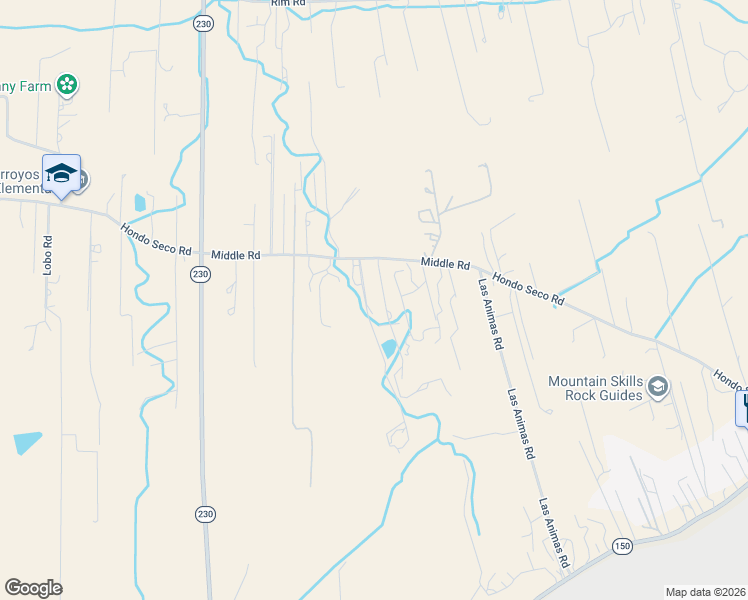 map of restaurants, bars, coffee shops, grocery stores, and more near 23-33 Shana Madre Road in El Prado