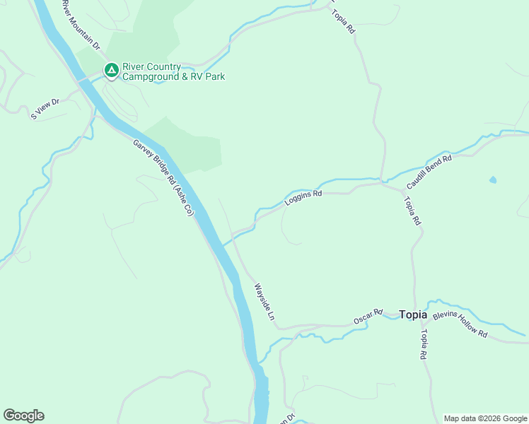 map of restaurants, bars, coffee shops, grocery stores, and more near 410 Loggins Road in Piney Creek