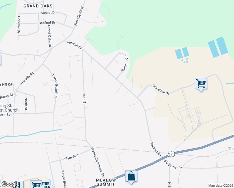 map of restaurants, bars, coffee shops, grocery stores, and more near 635 Summit Road in Eden