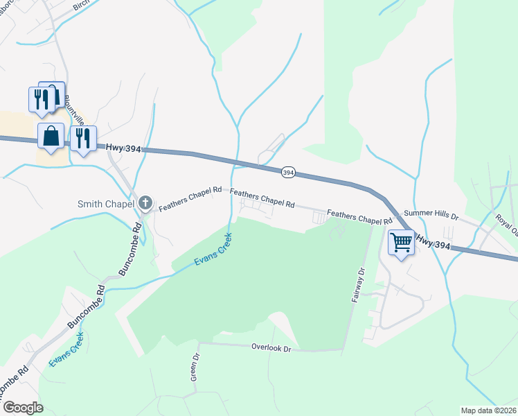 map of restaurants, bars, coffee shops, grocery stores, and more near 152 Eagle View Private Drive in Blountville