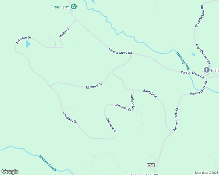 map of restaurants, bars, coffee shops, grocery stores, and more near 265 McIntosh Drive in Lowgap
