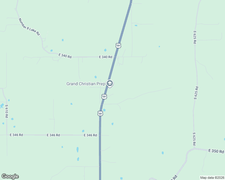 map of restaurants, bars, coffee shops, grocery stores, and more near 34254 South 620 Road in Grove