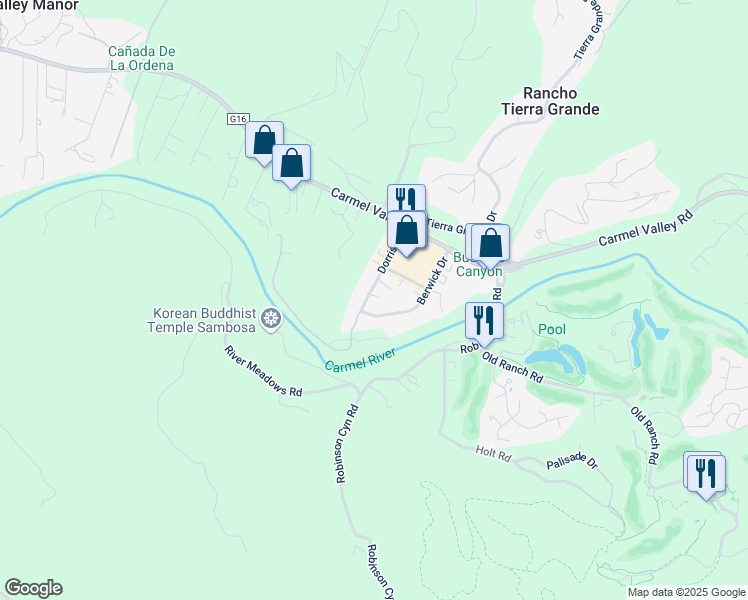 map of restaurants, bars, coffee shops, grocery stores, and more near in Carmel-by-the-Sea
