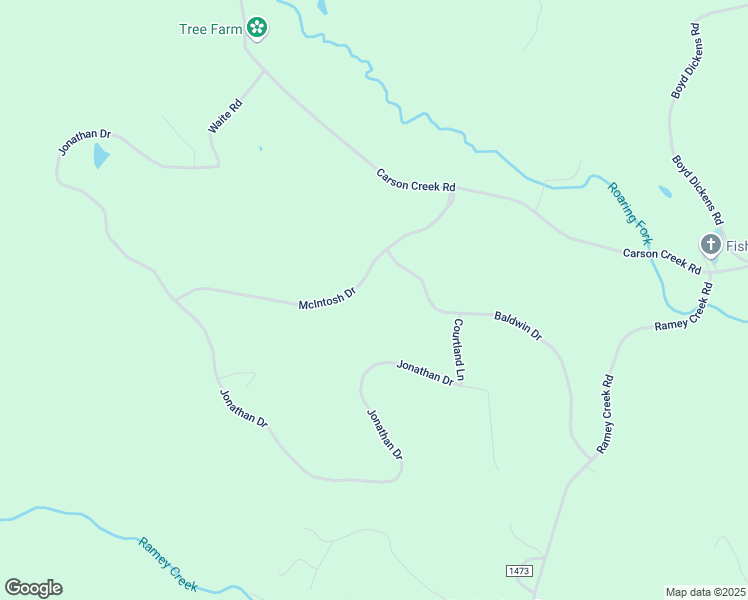map of restaurants, bars, coffee shops, grocery stores, and more near 265 McIntosh Drive in Lowgap