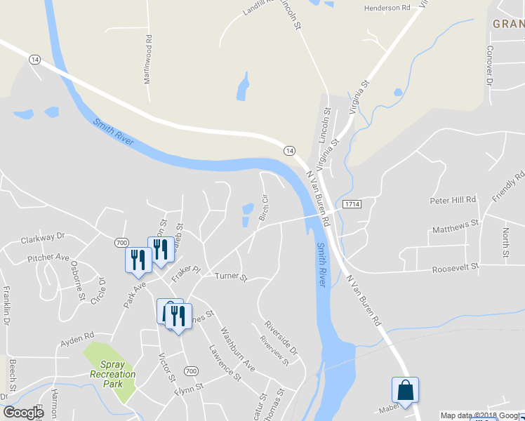 map of restaurants, bars, coffee shops, grocery stores, and more near 731 Gordon Street in Eden