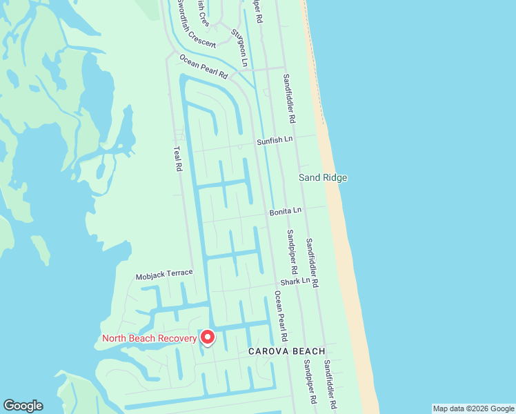 map of restaurants, bars, coffee shops, grocery stores, and more near 2208 Ocean Pearl Rd in Corolla