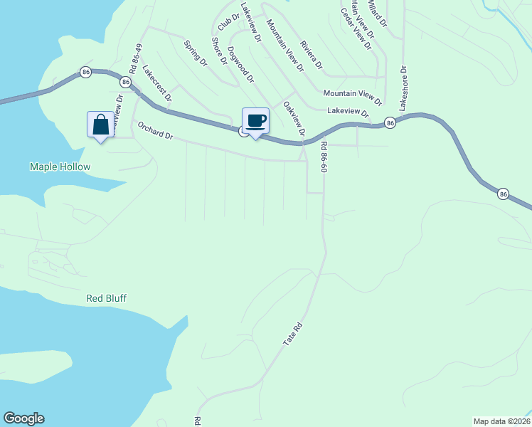 map of restaurants, bars, coffee shops, grocery stores, and more near 271 Mulberry Lane in Taney County