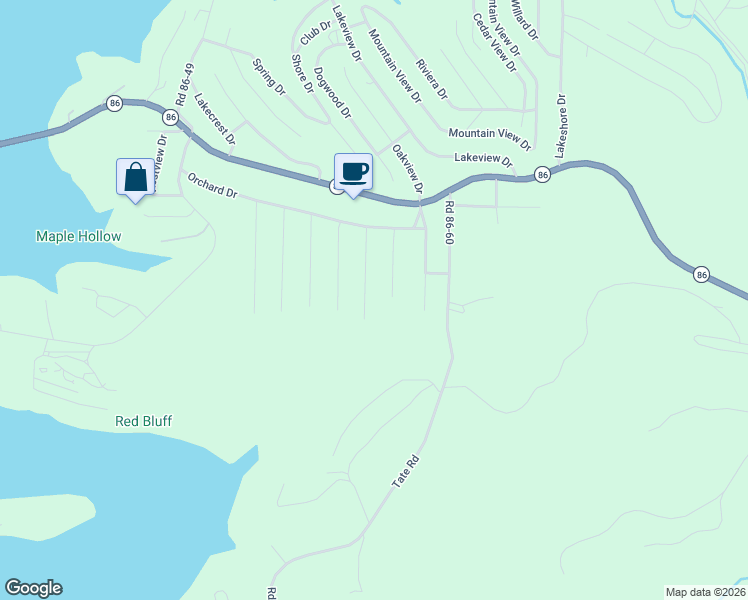 map of restaurants, bars, coffee shops, grocery stores, and more near 271 Mulberry Lane in Taney