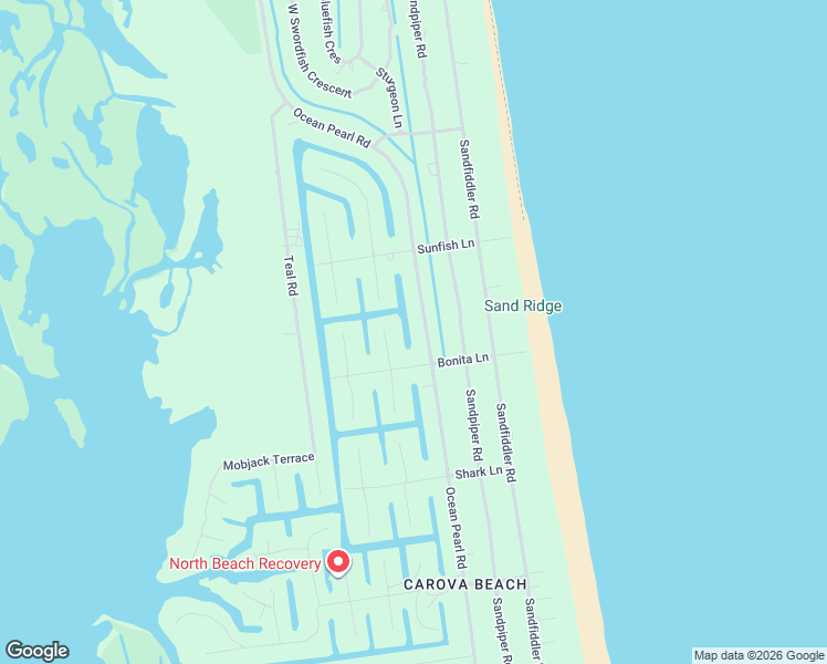 map of restaurants, bars, coffee shops, grocery stores, and more near 2208 Ocean Pearl Road in Corolla