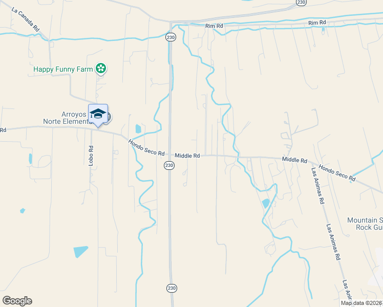 map of restaurants, bars, coffee shops, grocery stores, and more near 461 Hondo Seco Road in Valdez