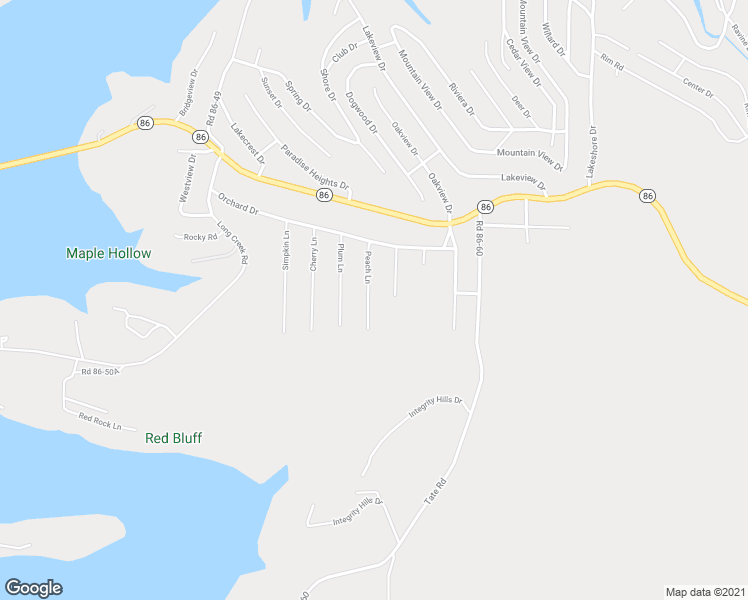 map of restaurants, bars, coffee shops, grocery stores, and more near 235 Peach Lane in Ridgedale
