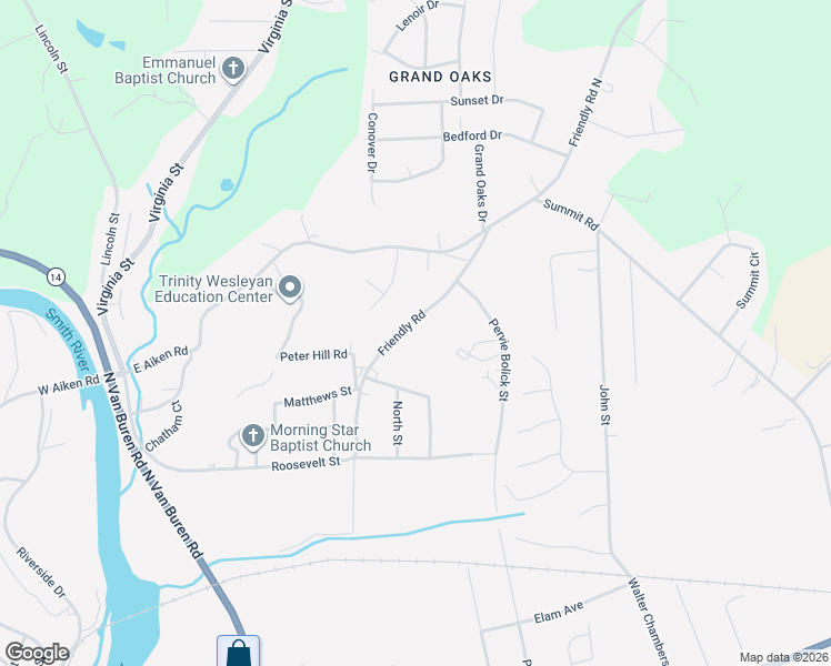 map of restaurants, bars, coffee shops, grocery stores, and more near 720 Friendly Road in Eden