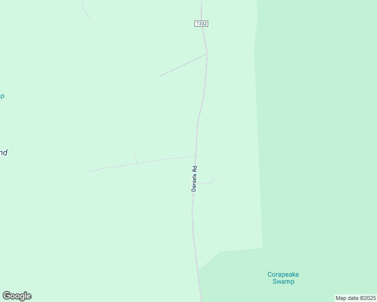 map of restaurants, bars, coffee shops, grocery stores, and more near 374 Daniels Road in Corapeake