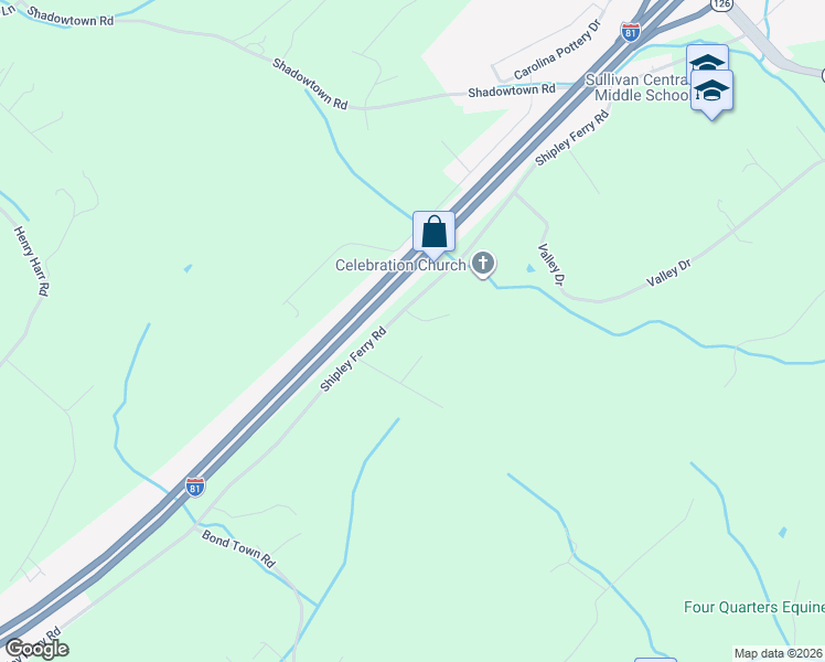 map of restaurants, bars, coffee shops, grocery stores, and more near 439 Knottsbury Lane in Blountville