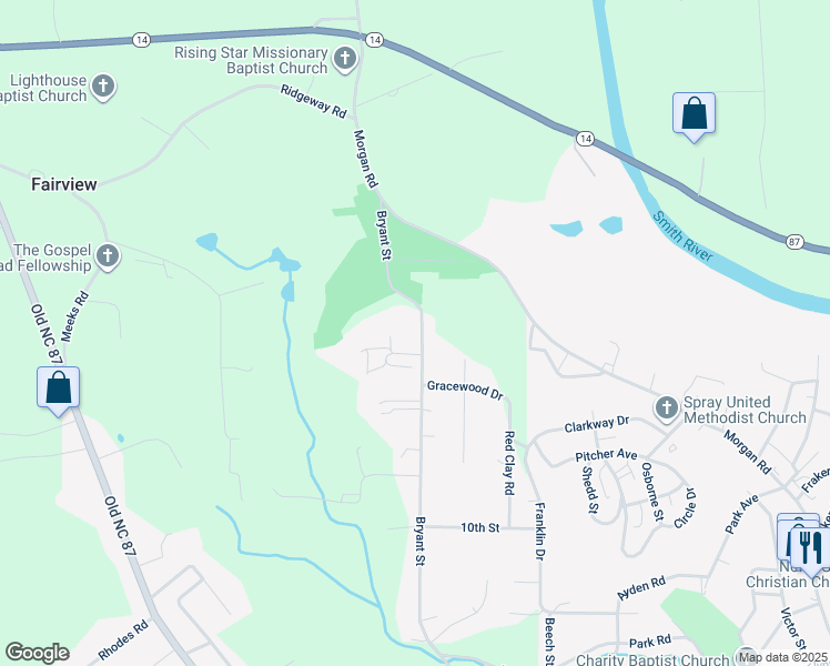 map of restaurants, bars, coffee shops, grocery stores, and more near 809 Bryant Street in Eden