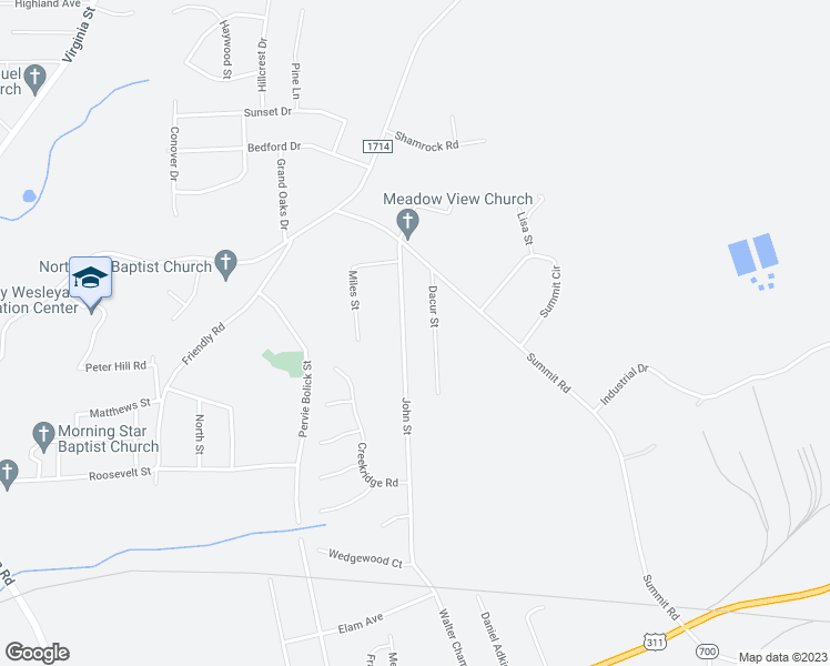 map of restaurants, bars, coffee shops, grocery stores, and more near 722 John Street in Eden