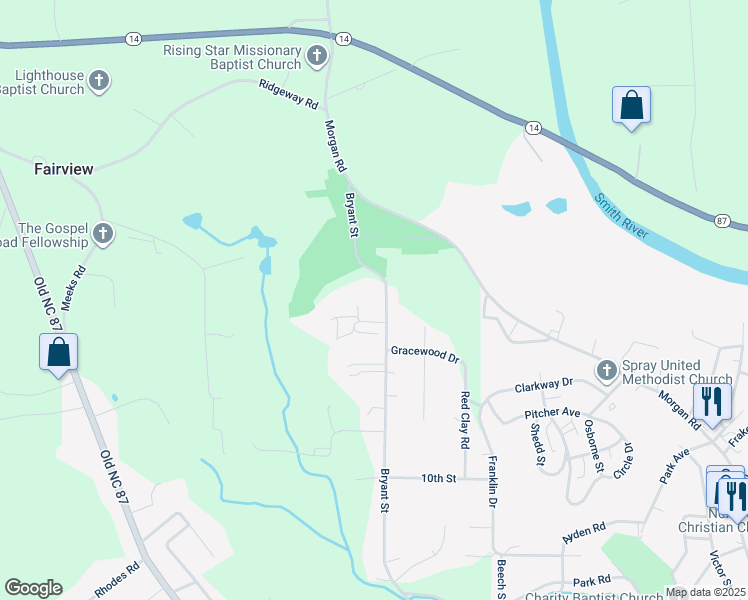 map of restaurants, bars, coffee shops, grocery stores, and more near 809 Bryant Street in Eden