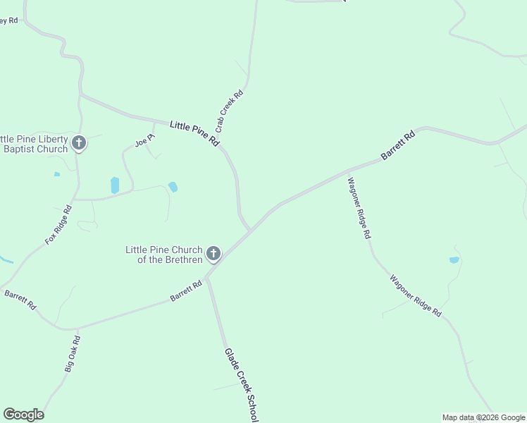 map of restaurants, bars, coffee shops, grocery stores, and more near 2484 Barrett Road in Ennice